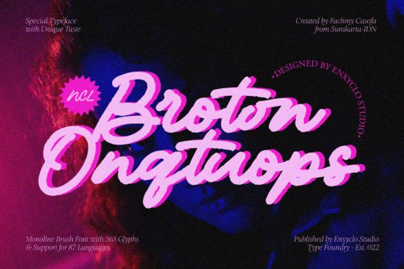 Broton Onqtuops: The Script Font That Elevates Small Business Brands