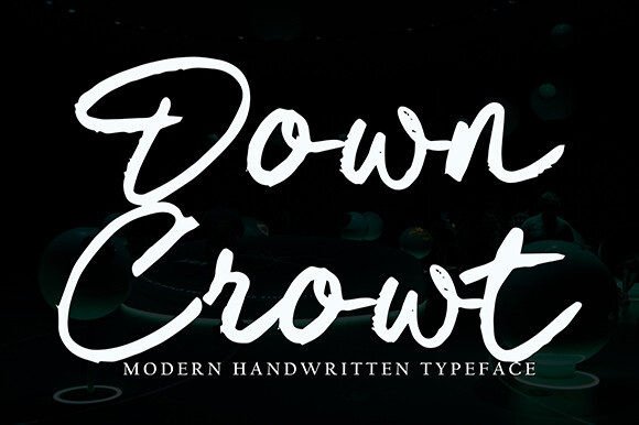 Down Crowt: An Elegant Script Font for Editorial Design
