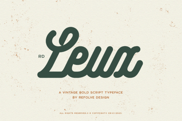 Rd Leux Typeface: A Bold Script for Authentic Branding