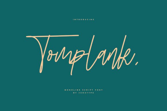 Tomplank Font: A Script Handwritten Style for Branding
